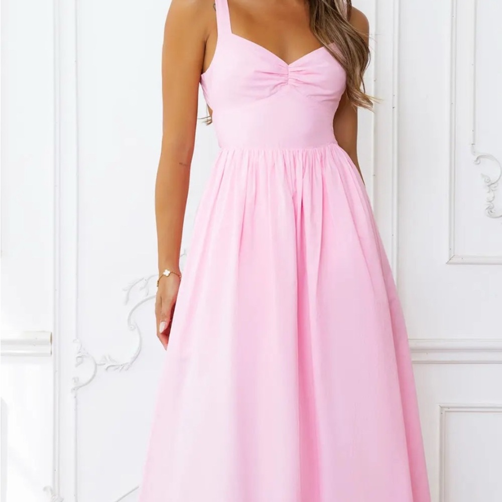 Hello Molly Blush Pink Midi Dress